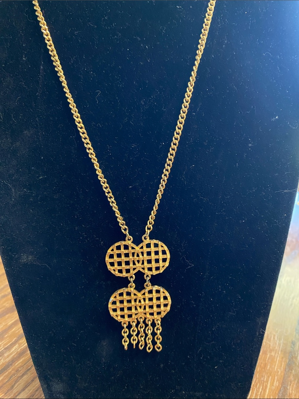 VTG Articulated Gold Waffle Necklace